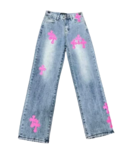Chrome Hearts Denim Pink Women’s Jeans
