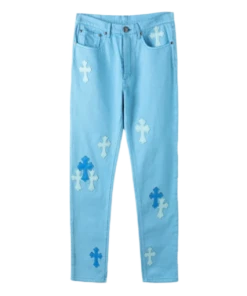 Chrome Hearts Denim Light Blue Jeans