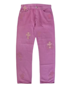 Chrome Hearts Denim Pink Jeans