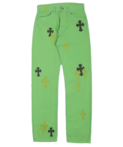 Chrome Hearts Denim Slime Green Jeans
