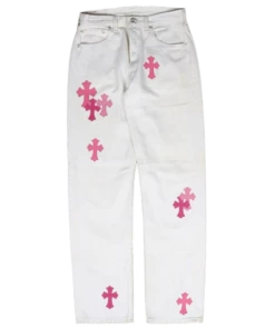 Chrome Style Levi’s Hearts Patch Jeans
