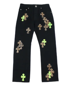 Leather Patches Jeans